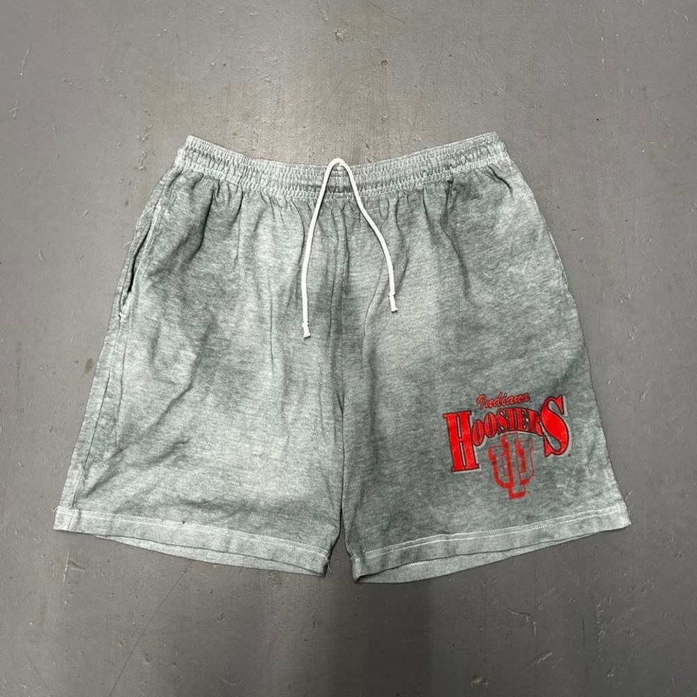 Vintage 90s Indiana University Hoosiers IU custom dyed graphic  Cotton shorts